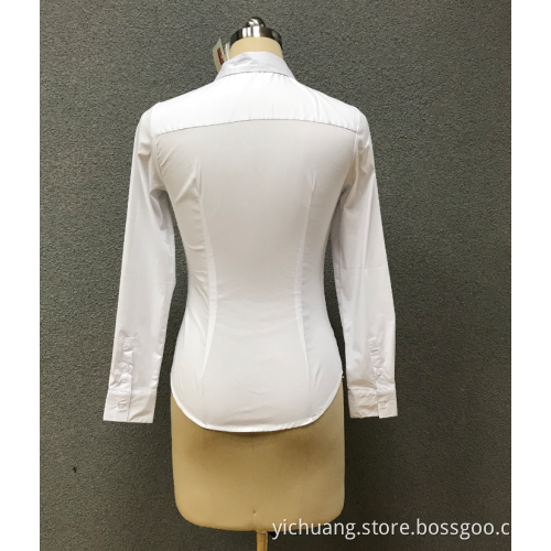 women`s white long sleeve shirt